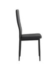 5 Piece Dining Table Set 4 Chair Glass Metal Kitchen Room Breakfast New