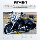 Touring Extended Clutch Cable Brake Line For 08-13 No Abs 16  Bar