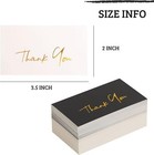 Gold Mini Thank You Cards Small Business - 100 Pk - Flat Card No Fold  2 X 3 5 I