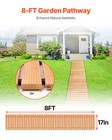 8 Ft L X 17 In W Straight Wooden Garden Pathway Roll Out Garden Walkway