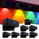 4-12pc Solar Led Wall Lights Solar Fence Waterproof Outdoor Lights 8 Color Modes