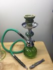  green silver  Glass metal Single Hose Tobacco shisha Hookah W  Ceramic Bowl