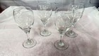 Vintage Etched Hummingbird Wine water Glasses Set Of 4 7 5 Inches   2 Votives