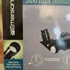 Emerson 50x 100x Refractor Telescope With 4  Adjustable Tripod In Box 