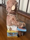 Vintage Wind Up Ironing Monkey Mechanical Litho Tin Toy 