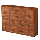 12 Drawers Apothecary Cabinet Library Card Catalog Cabinet Tabletop Vintage Apot