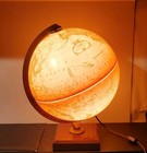 Light Up World Premier Series Vintage Replogle 12  Diameter Globe W  Wood Base
