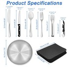 Camping Dishes Set For 4 20pcs Camping Plates And Utensils With Camp Organize