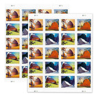 2021 Usps Sheet Of 20 Postcard Stamps  Barns- Free Shipping