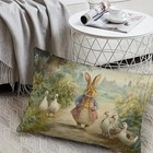 Peter Rabbit Pillow Cover Vintage Watercolor Nursery Decor Easter Gift 20x12