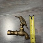 Vintage Solid Brass Hummingbird Bird Outdoor Water Faucet Spigot Excellent 