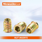 M6 X 25mm Threaded Inserts For Wood Hex Drive Insert Nuts Carbon Steel 30pcs