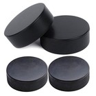 4pcs Bulk Blank Ice Hockey Pucks Official 3-inch Diameter  1-inch Thickness