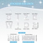 3 Sheets Glitter Letters Rhinestone Sticker Letter Bling Crystal Alphabet Num   