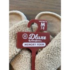 Dluxe By Dearfoams Women s Light Brown Comfort Memory Foam Slippers Medium 7 8