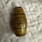 Vintage Sewing Needle Case Wood Barrel Germany Patented With Needles Rare