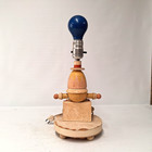 Vintage Humpty Dumpty Wooden Nursery Lamp Mid Century Child   s Lamp Original Labe