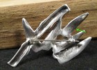 Vintage 1940s-1950s Ming s Hawaii Signed Sterling Silver Bamboo Pin Brooch 15 4g
