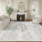 Washable 8x10 Area Rug - Large Soft Rugs For Living Room Vintage Stain 