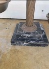 Vtg Brass Balance Scale Marble Base Chained Pans   Justice Lawyer Commerce Vtg