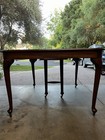 Antique Queen Anne Dining Table   Expandable   1940s Solid Wood