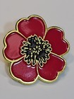 Poppy Flower Lapel Pin Veterans Day Remembrance 