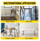Black 40  Hairpin Table Legs  4 Pcs   Carbon Steel  Rust-proof  Floor Protectors