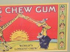 Vintage Long Chew Gum Advertising In Matted Frame