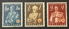 Travelstamps  1941 Croatia Stamps Scott  b3-b5 - Red Cross Semi-postal Mnh Og