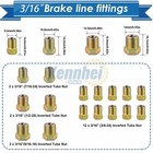 Brake Line Tubing Kit Flexible Double Galvanized Steel 25 Ft 3 16 16 Fitting Usa