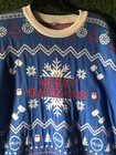 Nwot  Ugly Christmas Sweater Xl Nice Unisex Blue  Holiday Spirit