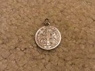 Jesus Pendant   Medal 3 4 In  Silver Tone Latin Wording Cross On Back Italy