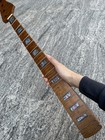 4strings Jazz Bass 21frets Roasted Flame Maple Guitar Neck Shell Inlay Bone Nut
