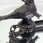 Antique Mughal Peacock Hanging Oil Lamp Bird Very Old  Bronze Or Brass