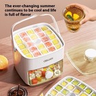 Ice Cube Tray With Scoop Storage Container   Handle  Press-type Ice Cube Maker