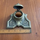 Vintage Solid Brass Victorian Style Ink Well  No Insert