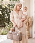 Lullawee Baby Diaper Caddy Organizer  Portable Nursery Storage Basket Brown