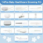 Baby Healthcare And Grooming Kit  14 In 1 Baby Safety Set Newborn Nursery Health
