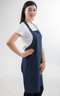 Navy Professional Resist Water Adjustable Extra Long Bib Apron 3 Pockets Home Ki