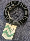 Mio Marino Jet Black Men s Dress Belt Solid Classic Prong Buckle 46 