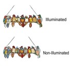 Tiffany Style Stained Glass Window Panel Flock Of Birds