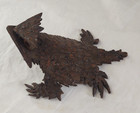 Unique One Of A Kind Vtg Sculpture Scrap Iron Crusty Old Toad  Dan Daw 1990