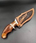 Custom Handmade 216  Layers Damascus Steel Hunting Bowie Knife   Leather Sheath 