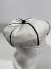 Vintage Woman Miss Dior Created By Christian Dior White Solid Leather Hat