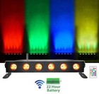  2  Rockville Best Strip 60 Black Rechargeable Wash Light Bars W wireless Dmx