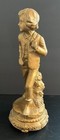 Antique Art Nouveau French Spelter Boy Statue - A  De Ranieri Grape Harvester 