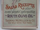 Antique Early 1900 s Routh Olive Oil Recipes W  Pre-pro Beer alcohol   Baseball