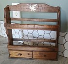 Vintage Wood Gallery Wall Display Shelf Spice Rack Decor Grannychic Knickknacks