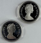 1982   1981 Canada Silver Dollar Proof 2-coin Lot In Capsules Rcm Regina   Train