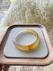 Natural High-ice Yellow Dragon Jade Bangle Bracelet 54mm     55mm